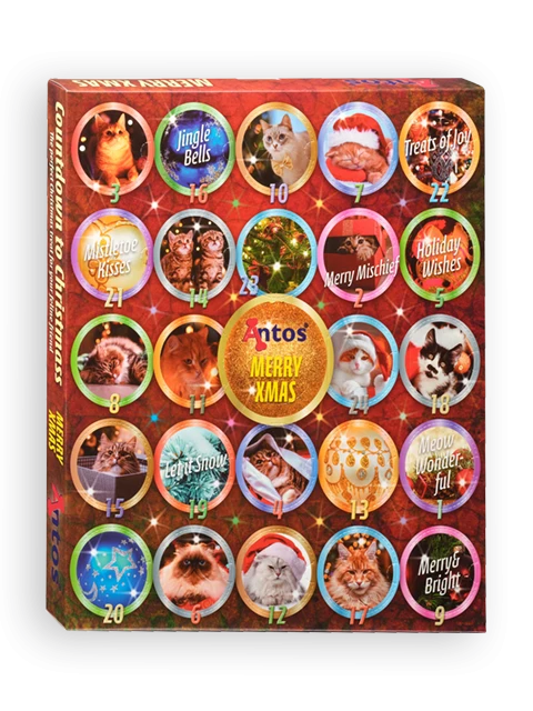 Calendrier de l'Avent de Noël 200 gr - Chat