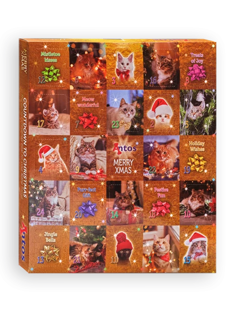 Calendrier de l'Avent de Noël 200 gr - Chat