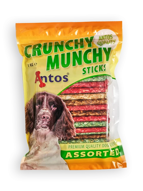 Crunchy Munchy Sticks 5" 10 mm Assorties