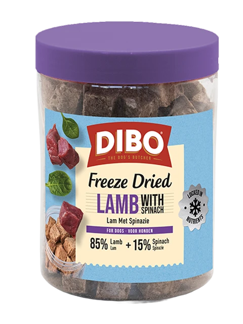 DIBO Sauvage Lyophilisé Agneau & Épinards 90 gr