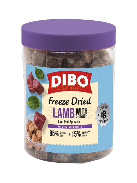 DIBO Sauvage Lyophilisé Agneau & Épinards 90 gr
