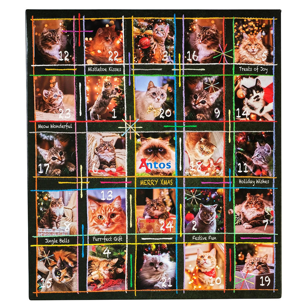 Calendrier de l'Avent de Noël 200 gr - Chat