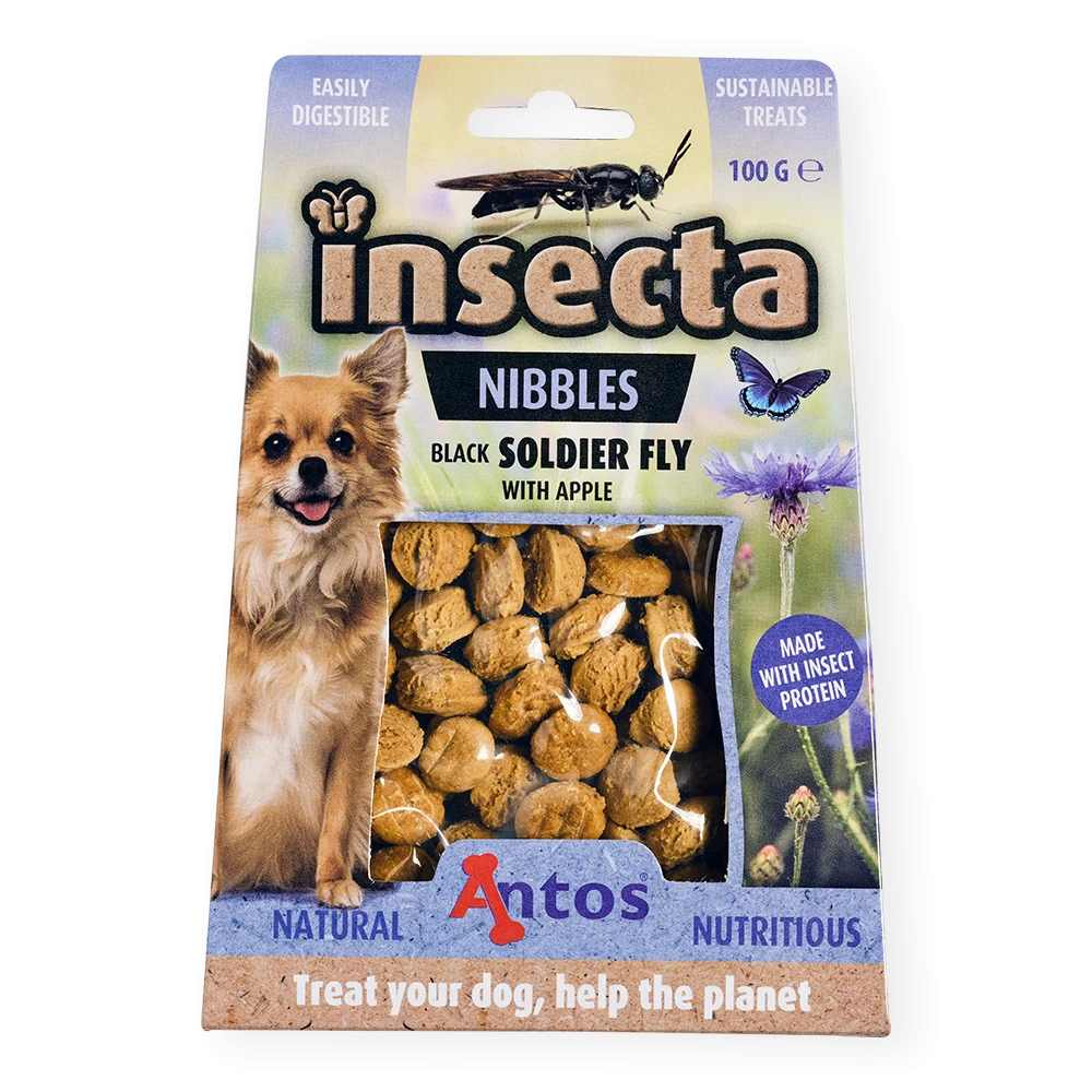 Insecta Nibbles Mouche Soldat Noire & Pomme 100 gr 