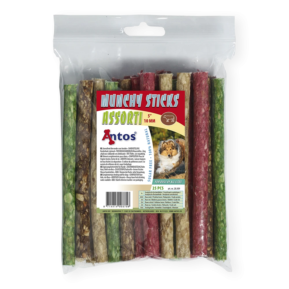 Munchy Sticks 5'' 10 mm Assorties 25 pces