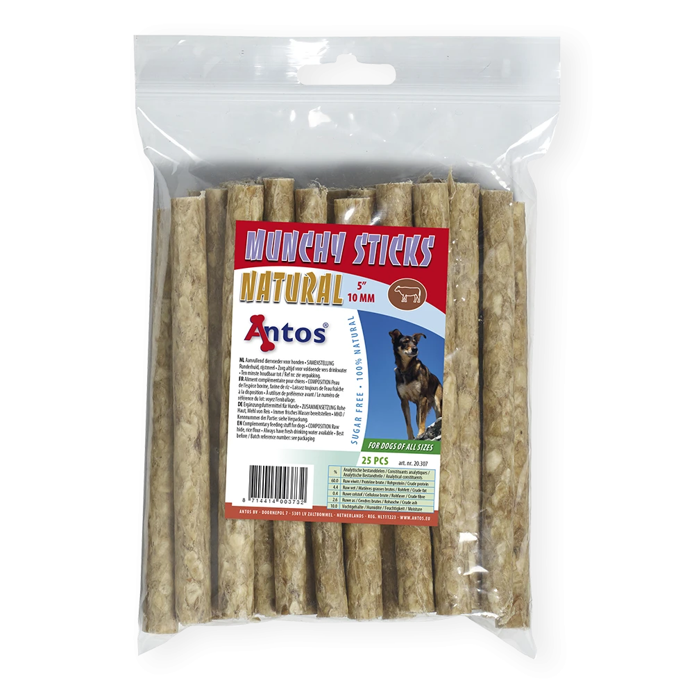 Munchy Sticks 5'' 10 mm Natural 25 pces