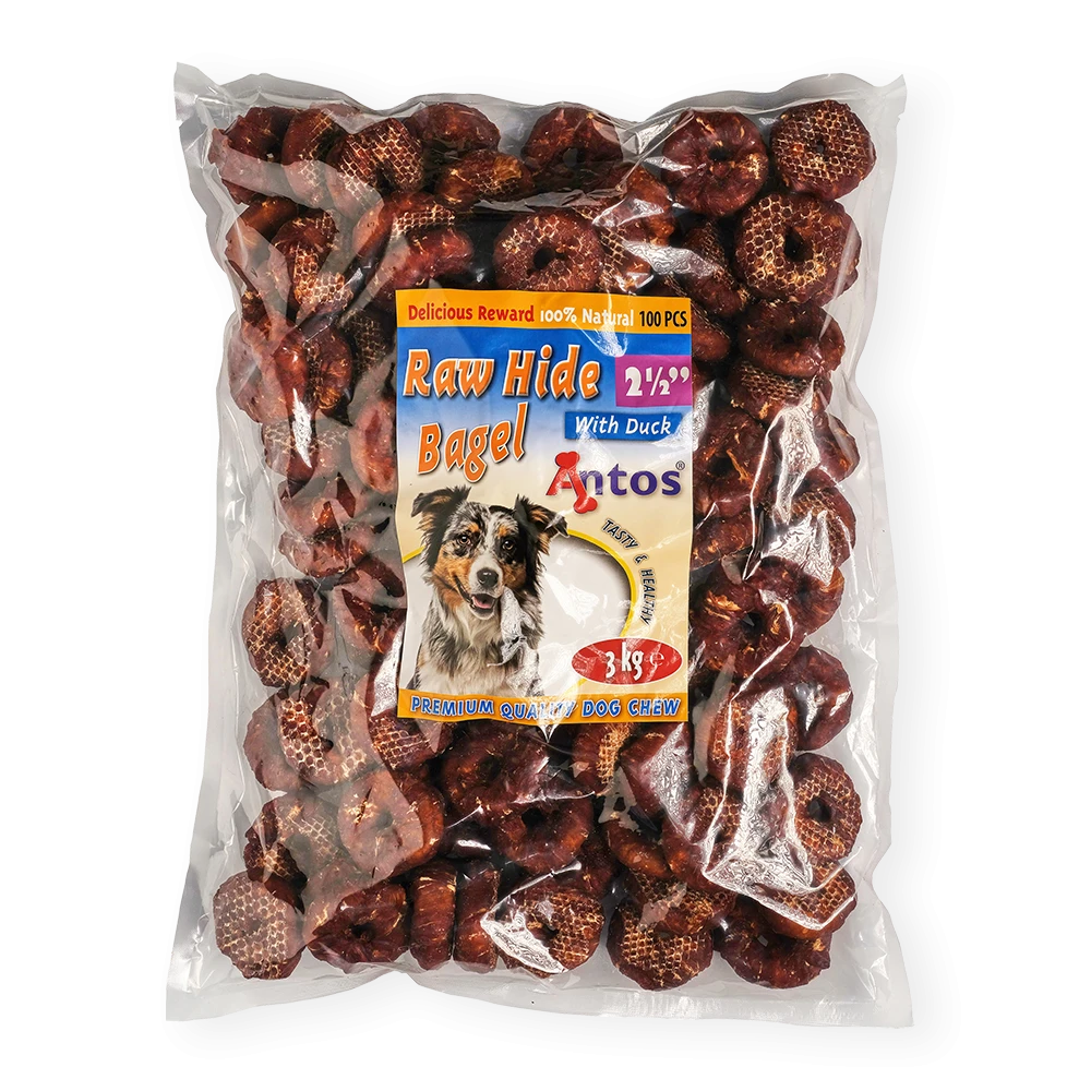 Raw Hide White + Duck Bagel 2½'' 100 pces