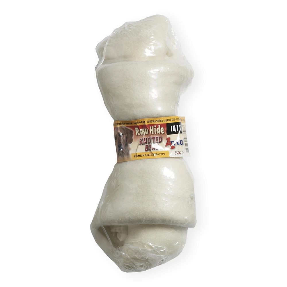 Raw Hide White Knotted Bone 10/11''