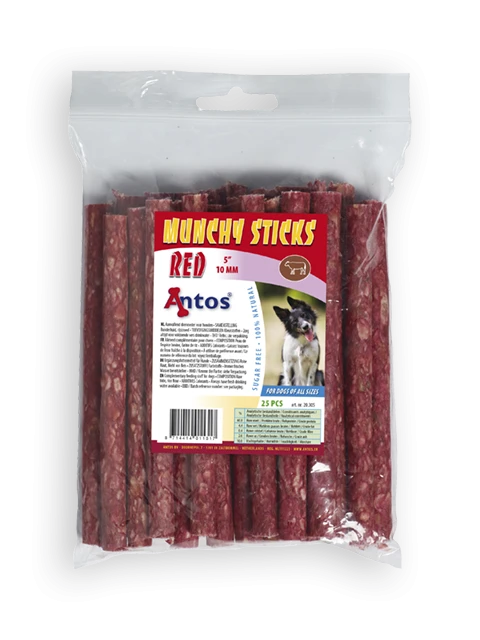 Munchy Sticks 5'' 10 mm Rouge 25 pces