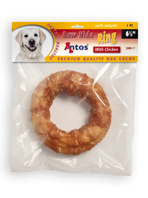 Raw Hide White + Chicken Ring 6½'' 1 pce