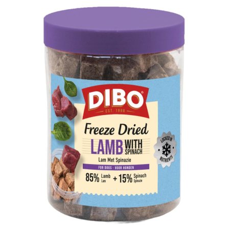 DIBO Sauvage Lyophilisé Agneau & Épinards 90 gr