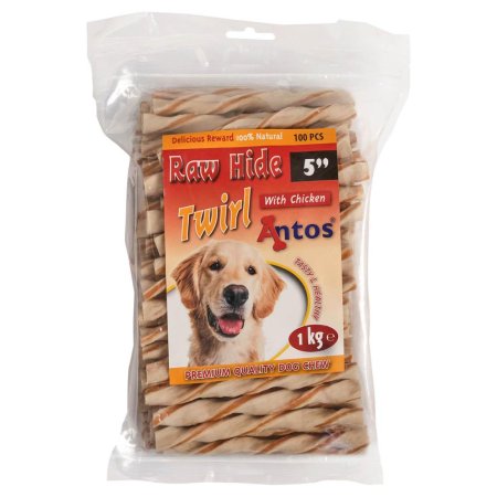 Raw Hide White + Chicken Twirl 5'' 100 pces