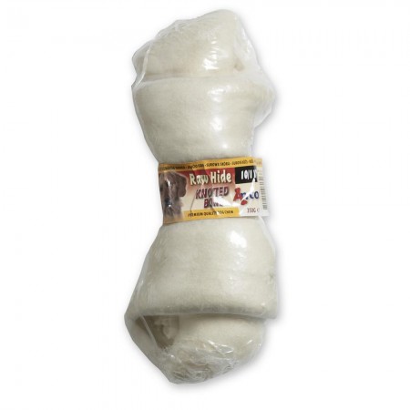 Raw Hide White Knotted Bone 10/11''