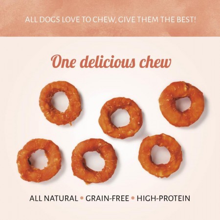 Raw Hide White + Chicken Donut 3½'' 50 pces