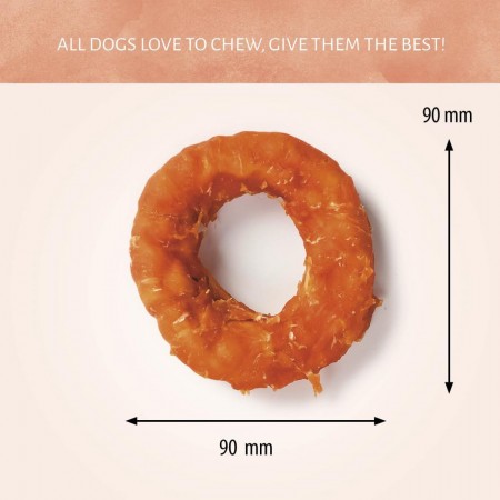Raw Hide White + Chicken Donut 3½'' 50 pces
